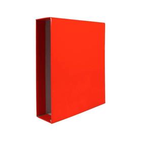 Caja de archivador Liderpapel de 82 mm de lomo tamaño din a4 cartón forrado de color rojo