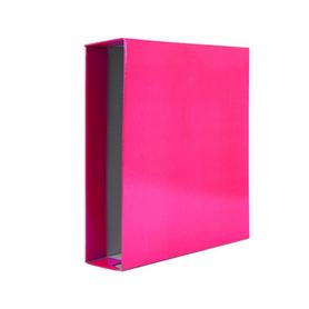 Caja de archivador Liderpapel de 75 mm de lomo tamaño din a4 cartón forrado de color rosa