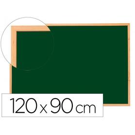 Pizarra verde q-connect marco de madera 120x90 cm sin repisa