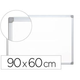 Pizarra blanca q-connect lacada magnetica marco de aluminio 90x60 cm