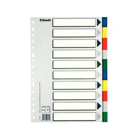 11710 - Separador archivo Esselte din a4 multitaladro con 20 separadores plástico color surtidos