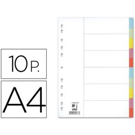Separador q-connect cartulina juego de 10 separadores din a4multitaladro