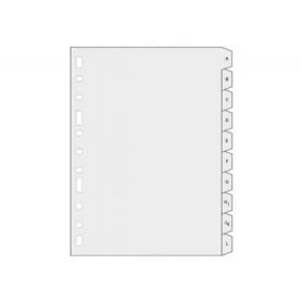 Separador archivo Multifin folio sin taladros con separadores De A a Z plástico color blanco