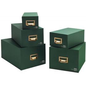 TV04 - Fichero fichas liderpapel cartón/tela con 1 cajón de color verde