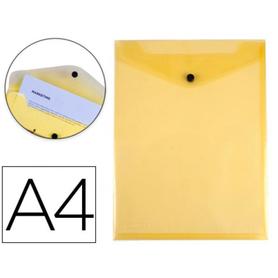 Carpeta liderpapel dossier broche polipropileno din a4 formato vertical amarilla transparente 50 hojas