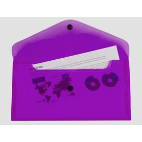 Carpeta dossier broche Liderpapel 260 x 140 mm polipropileno de color violeta