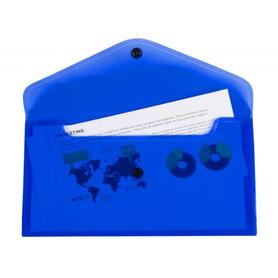Carpeta dossier broche Liderpapel 260 x 140 mm polipropileno de color azul