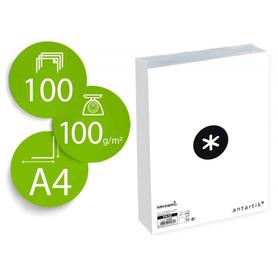 PA10 - Papel liderpapel a4 antartik 100g/m2 paquete de 100 hojas blanco liso