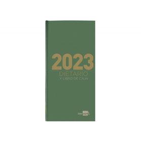 Dietario liderpapel 15x30,5cm 2023 dos tercios papel 70 gr color verde