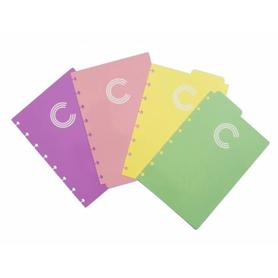 Separadores cuaderno inteligente din a5 color pastel